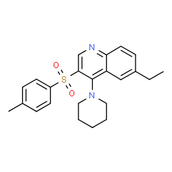 ChemSpider 2D Image | 6-Ethyl-3-[(4-methylphenyl)sulfonyl]-4-(1-piperidinyl)quinoline | C23H26N2O2S
