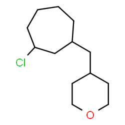 ChemSpider 2D Image | 4-[(3-Chlorocycloheptyl)methyl]tetrahydro-2H-pyran | C13H23ClO