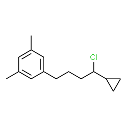 ChemSpider 2D Image | 1-(4-Chloro-4-cyclopropylbutyl)-3,5-dimethylbenzene | C15H21Cl