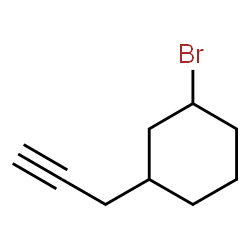 ChemSpider 2D Image | 1-Bromo-3-(2-propyn-1-yl)cyclohexane | C9H13Br