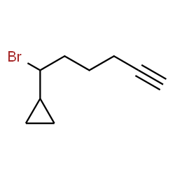 ChemSpider 2D Image | (1-Bromo-5-hexyn-1-yl)cyclopropane | C9H13Br