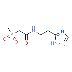 ChemSpider 2D Image | 2-(Methylsulfonyl)-N-[2-(1H-1,2,4-triazol-5-yl)ethyl]acetamide | C7H12N4O3S