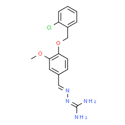 ChemSpider 2D Image | N''-[(E)-{4-[(2-Chlorobenzyl)oxy]-3-methoxyphenyl}methylene]carbonohydrazonic diamide | C16H17ClN4O2