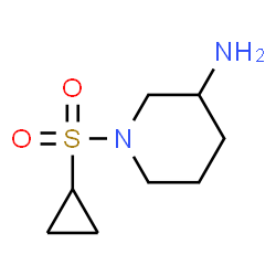 ChemSpider 2D Image | 1-(Cyclopropylsulfonyl)-3-piperidinamine | C8H16N2O2S
