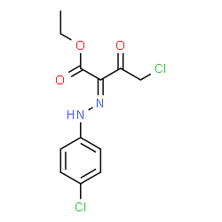 ChemSpider 2D Image | Ethyl (2Z)-4-chloro-2-[(4-chlorophenyl)hydrazono]-3-oxobutanoate | C12H12Cl2N2O3