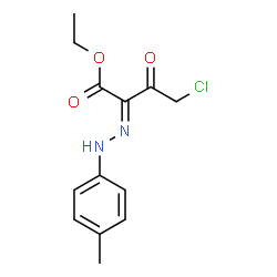 ChemSpider 2D Image | Ethyl (2Z)-4-chloro-2-[(4-methylphenyl)hydrazono]-3-oxobutanoate | C13H15ClN2O3