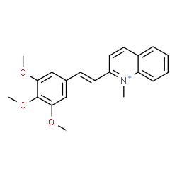 ChemSpider 2D Image | 1-Methyl-2-[(E)-2-(3,4,5-trimethoxyphenyl)vinyl]quinolinium | C21H22NO3