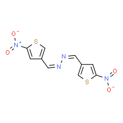 ChemSpider 2D Image | (1Z,2Z)-Bis[(5-nitro-3-thienyl)methylene]hydrazine | C10H6N4O4S2