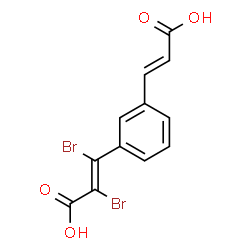ChemSpider 2D Image | (2E)-2,3-Dibromo-3-{3-[(E)-2-carboxyvinyl]phenyl}acrylic acid | C12H8Br2O4