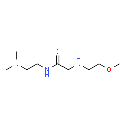 ChemSpider 2D Image | N-[2-(Dimethylamino)ethyl]-N~2~-(2-methoxyethyl)glycinamide | C9H21N3O2