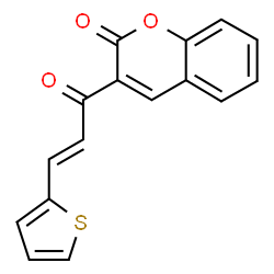 ChemSpider 2D Image | 3-[(2E)-3-(2-Thienyl)-2-propenoyl]-2H-chromen-2-one | C16H10O3S