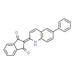 ChemSpider 2D Image | 2-(6-Phenyl-2(1H)-quinolinylidene)-1H-indene-1,3(2H)-dione | C24H15NO2