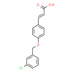 ChemSpider 2D Image | (2E)-3-{4-[(3-Chlorobenzyl)oxy]phenyl}acrylic acid | C16H13ClO3