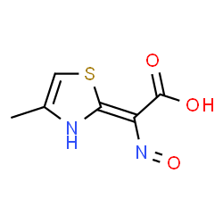 ChemSpider 2D Image | (2E)-(4-Methyl-1,3-thiazol-2(3H)-ylidene)(nitroso)acetic acid | C6H6N2O3S