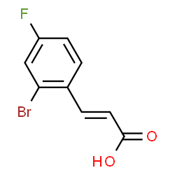 ChemSpider 2D Image | 2-Bromo-4-fluorocinnamic acid | C9H6BrFO2