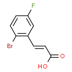 ChemSpider 2D Image | 2-Bromo-5-fluorocinnamic acid | C9H6BrFO2