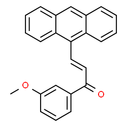 ChemSpider 2D Image | (2E)-3-(9-Anthryl)-1-(3-methoxyphenyl)-2-propen-1-one | C24H18O2