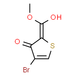ChemSpider 2D Image | (2E)-4-Bromo-2-[hydroxy(methoxy)methylene]-3(2H)-thiophenone | C6H5BrO3S