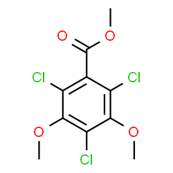 ChemSpider 2D Image | Methyl 2,4,6-trichloro-3,5-dimethoxybenzoate | C10H9Cl3O4