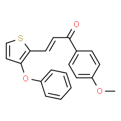 ChemSpider 2D Image | (2E)-1-(4-Methoxyphenyl)-3-(3-phenoxy-2-thienyl)-2-propen-1-one | C20H16O3S