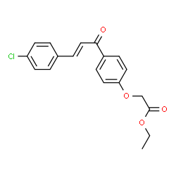 ChemSpider 2D Image | Ethyl {4-[(2E)-3-(4-chlorophenyl)-2-propenoyl]phenoxy}acetate | C19H17ClO4
