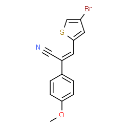 ChemSpider 2D Image | (2Z)-3-(4-Bromo-2-thienyl)-2-(4-methoxyphenyl)acrylonitrile | C14H10BrNOS