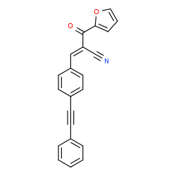 ChemSpider 2D Image | (2E)-2-(2-Furoyl)-3-[4-(phenylethynyl)phenyl]acrylonitrile | C22H13NO2
