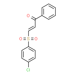 ChemSpider 2D Image | (2E)-3-[(4-Chlorophenyl)sulfonyl]-1-phenyl-2-propen-1-one | C15H11ClO3S