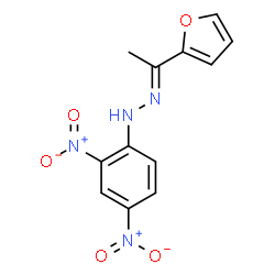 ChemSpider 2D Image | (2E)-1-(2,4-Dinitrophenyl)-2-[1-(2-furyl)ethylidene]hydrazine | C12H10N4O5