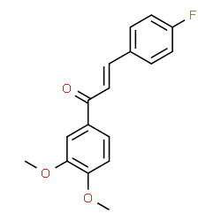ChemSpider 2D Image | (2E)-1-(3,4-Dimethoxyphenyl)-3-(4-fluorophenyl)-2-propen-1-one | C17H15FO3