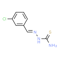 ChemSpider 2D Image | 2-(3-chlorobenzylidene)hydrazine-1-carbothioamide | C8H8ClN3S