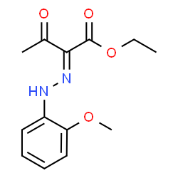 ChemSpider 2D Image | Ethyl (2E)-2-[(2-methoxyphenyl)hydrazono]-3-oxobutanoate | C13H16N2O4