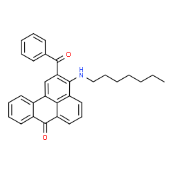 ChemSpider 2D Image | 2-Benzoyl-3-(heptylamino)-7H-benzo[de]anthracen-7-one | C31H29NO2