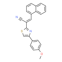 ChemSpider 2D Image | 2-[4-(4-Methoxy-phenyl)-thiazol-2-yl]-3-naphthalen-1-yl-acrylonitrile | C23H16N2OS