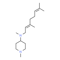 ChemSpider 2D Image | N-[(2E)-3,7-Dimethyl-2,6-octadien-1-yl]-N,1-dimethyl-4-piperidinamine | C17H32N2