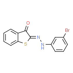 ChemSpider 2D Image | (2Z)-2-[(3-Bromophenyl)hydrazono]-1-benzothiophen-3(2H)-one | C14H9BrN2OS