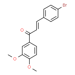 ChemSpider 2D Image | (2E)-3-(4-Bromophenyl)-1-(3,4-dimethoxyphenyl)-2-propen-1-one | C17H15BrO3