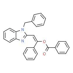 ChemSpider 2D Image | (E)-2-(1-Benzyl-1H-benzimidazol-2-yl)-1-phenylvinyl benzoate | C29H22N2O2
