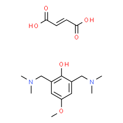 ChemSpider 2D Image | 2,6-Bis[(dimethylamino)methyl]-4-methoxyphenol (2E)-2-butenedioate (1:1) | C17H26N2O6