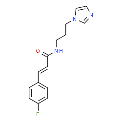 ChemSpider 2D Image | (2E)-3-(4-Fluorophenyl)-N-[3-(1H-imidazol-1-yl)propyl]acrylamide | C15H16FN3O