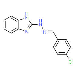 ChemSpider 2D Image | 2-[(2E)-2-(4-Chlorobenzylidene)hydrazino]-1H-benzimidazole | C14H11ClN4