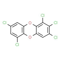 ChemSpider 2D Image | 1,2,3,6,8-Pentachlorooxanthrene | C12H3Cl5O2