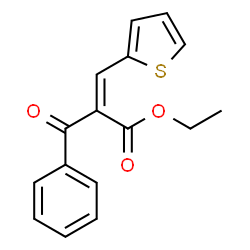 ChemSpider 2D Image | Ethyl (2Z)-2-benzoyl-3-(2-thienyl)acrylate | C16H14O3S