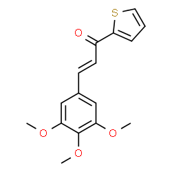 ChemSpider 2D Image | (2E)-1-(2-Thienyl)-3-(3,4,5-trimethoxyphenyl)-2-propen-1-one | C16H16O4S