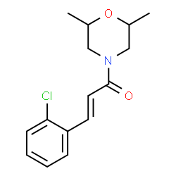 ChemSpider 2D Image | (2E)-3-(2-Chlorophenyl)-1-(2,6-dimethyl-4-morpholinyl)-2-propen-1-one | C15H18ClNO2