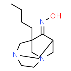 ChemSpider 2D Image | 1-butyl-3,6-diazatricyclo[4.3.1.1~3,8~]undecan-9-one oxime | C13H23N3O