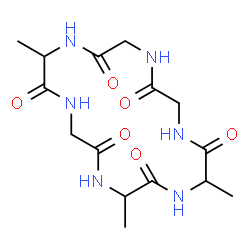 ChemSpider 2D Image | Cyclo(alanylalanylglycylglycylalanylglycyl) | C15H24N6O6