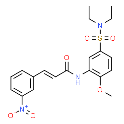 ChemSpider 2D Image | (2E)-N-[5-(Diethylsulfamoyl)-2-methoxyphenyl]-3-(3-nitrophenyl)acrylamide | C20H23N3O6S