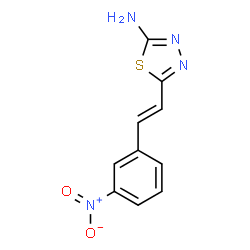 ChemSpider 2D Image | 5-[(E)-2-(3-Nitrophenyl)vinyl]-1,3,4-thiadiazol-2-amine | C10H8N4O2S