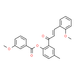 ChemSpider 2D Image | 2-[(2E)-3-(2-Methoxyphenyl)-2-propenoyl]-4-methylphenyl 3-methoxybenzoate | C25H22O5